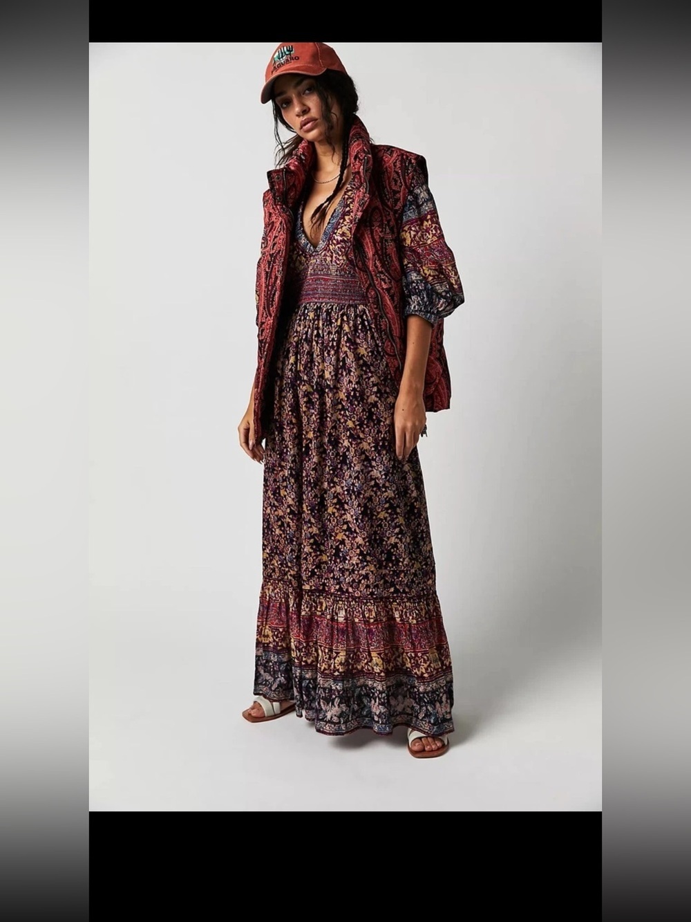 Free People Golden Hour Border Maxi Dress